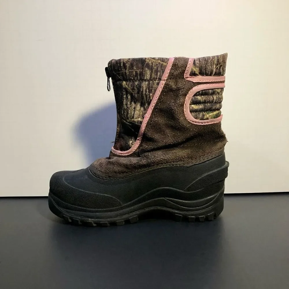 Girls ITASCA Brown / Camo Print Outdoor Boots / Size 2